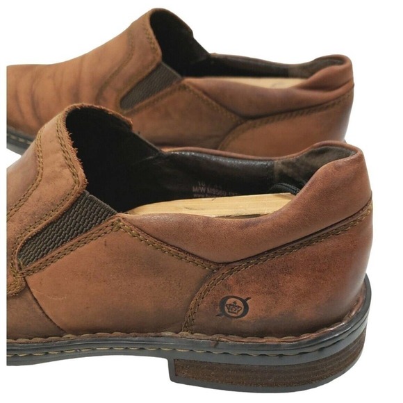Born Hand Crafted Footwear Loafers Slip On Men Brown Leather10/44 M/W M9560 CKF9 - Picture 11 of 16
